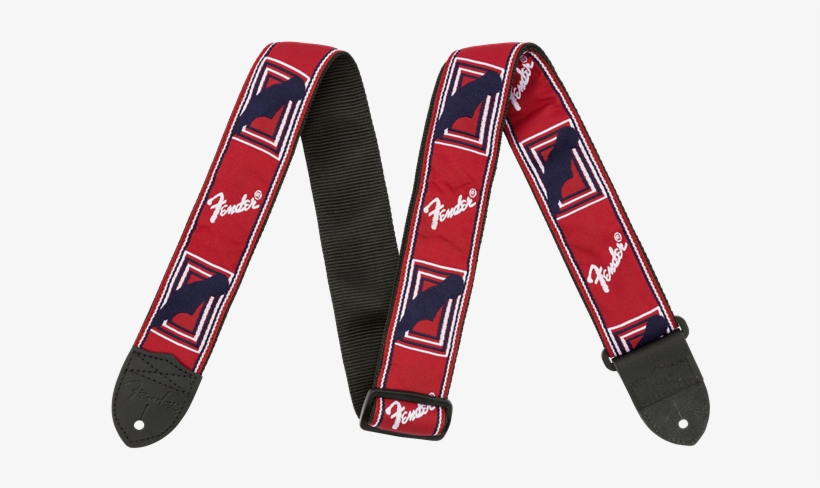 Image Monogrammed Strap Red/white/blue - Fender 2" Monogrammed Strap, transparent png download
