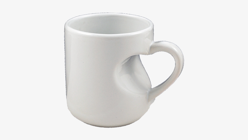 Sublimation Mug With Heart Shape Handle Capacity - Mug, transparent png download