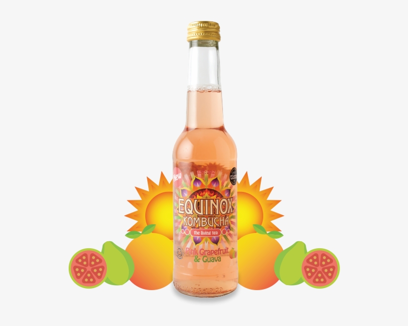 Pink Grapefruit & Guava - Equinox Kombucha Grapefruit, transparent png download