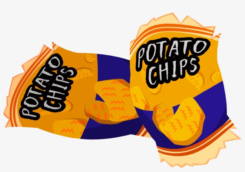 Hand Drawn Illustration Snack Potato Chips Png And - Illustration, transparent png download