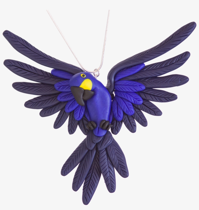 Handcrafted Hyacinth Macaw Necklace - Macaw, transparent png download