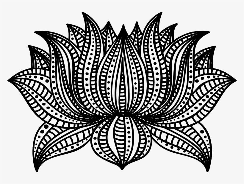 Decorative Lotus Line Art By Angelarosems2 - Illustration, transparent png download