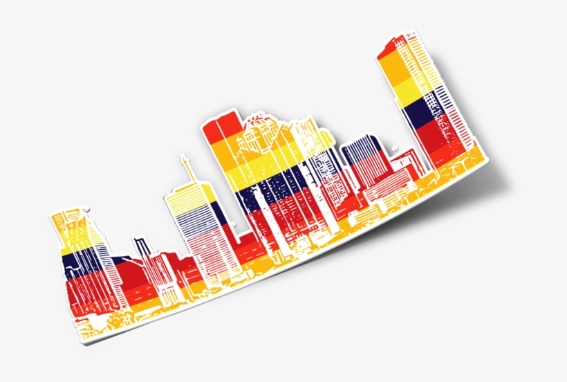 Houston Skyline Sticker, transparent png download