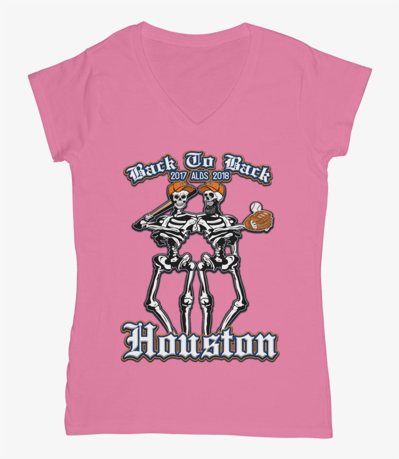 Back To Back Astros ﻿classic Women's V Neck T Shirt - Shirt, transparent png download