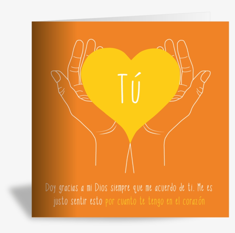 Christian Friendship Card I Give Thanks For You Inspired - Doy Gracias A Dios Por Ti, transparent png download