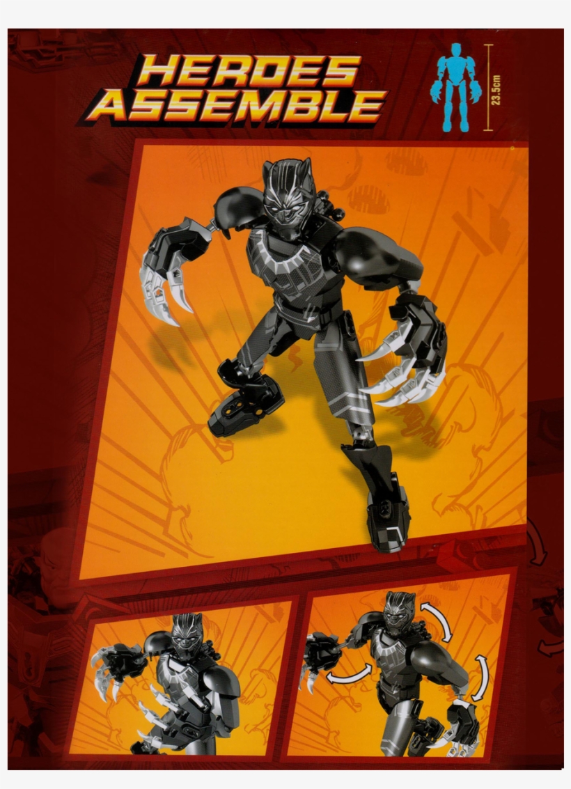 Ksz™ 328-2 Marvel Buildable Figures Black Panther - Action Figure, transparent png download