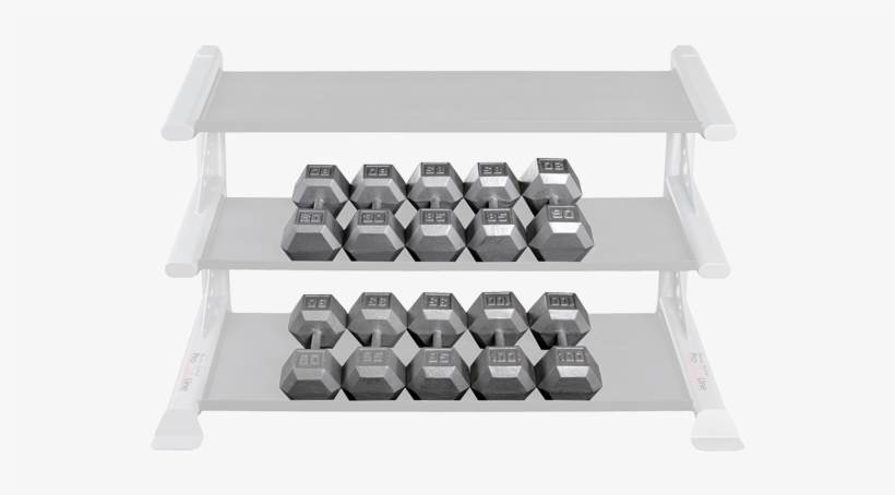 Body Solid Metal Hex Dumbbells 80-100 Lbs - Table, transparent png download