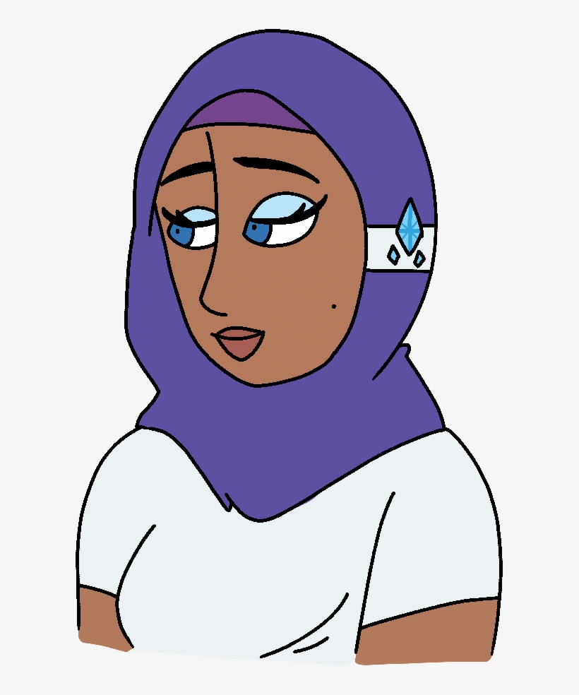 Foxumbrella, Dark Skin, Hijab, Human, Humanized, Islam, - Cartoon, transparent png download