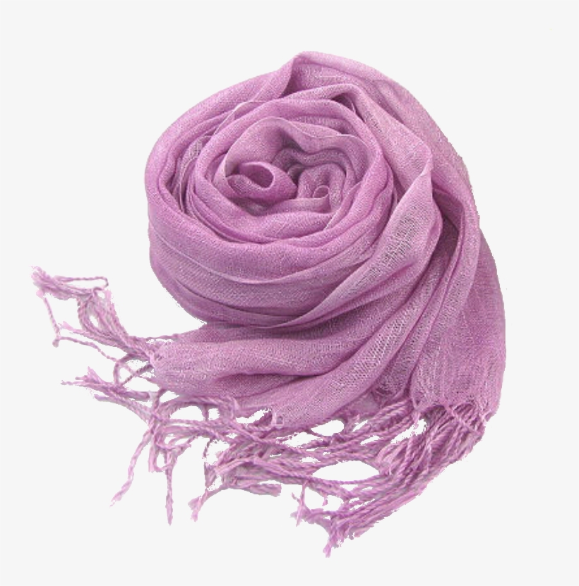 Linen Scarf Hijab Lilac Color - Scarf, transparent png download