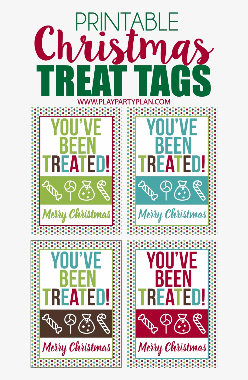 These Free Printable Christmas Treat Tags Are Perfect - Free Printable Christmas Treat Tags, transparent png download