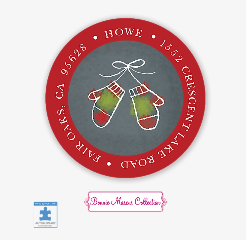 Home > Seasonal > Christmas > Gift Tag Stickers And - Autism Speaks, transparent png download