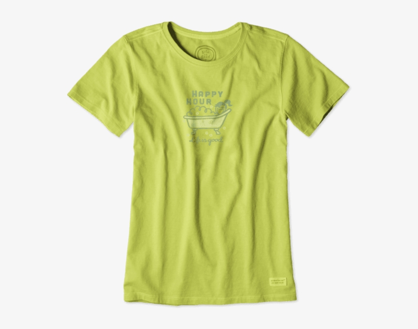 Women's Happy Hour Bubble Bath - Life Is Good Womens T Shirt Jeep, transparent png download