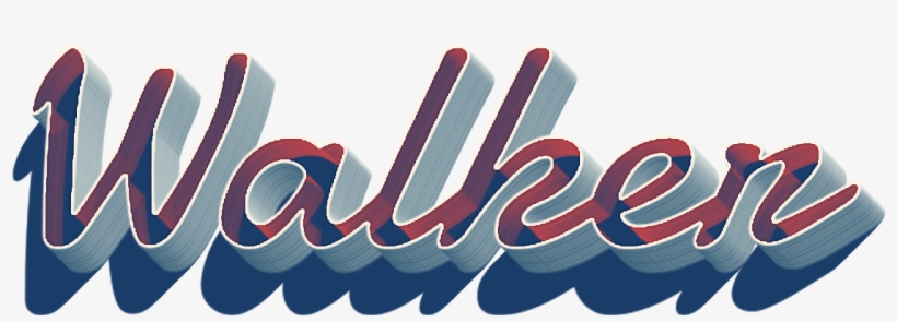 Walker 3d Letter Png Name - Graphic Design, transparent png download