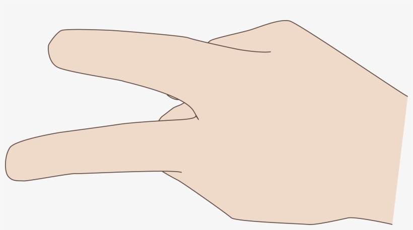 Index And Middle Finger Pointed Out - Illustration, transparent png download