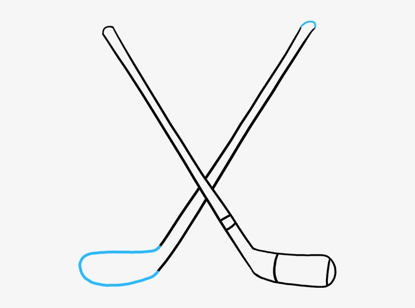 How To Draw Hockey Sticks - Floor Hockey, transparent png download