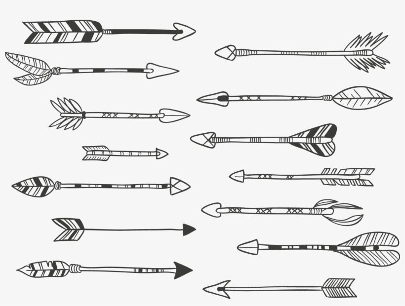 Calligraphy Clipart Arrow - Arrow Design Black, transparent png download
