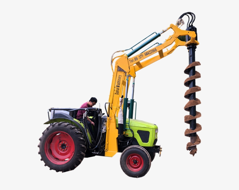 Ground Drilling Machine Post Hole Bore Gearbox Trenching - Tractor, transparent png download