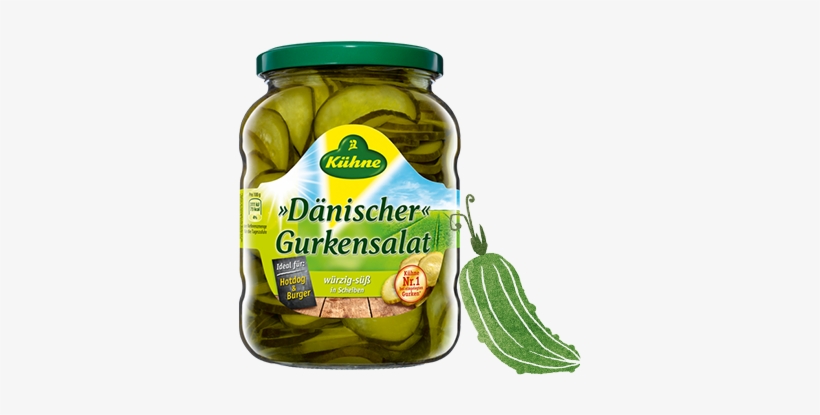 Cucumber Salad - Danish Style - Kuhne Gourmet Selection Mild &spicy, transparent png download