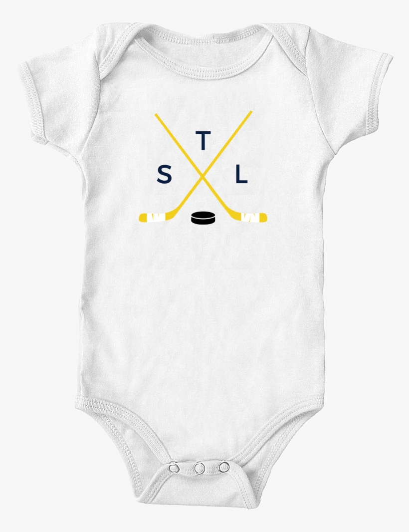 Baby Onesie Crossed Hockey Sticks Stl - Cool Baby Onesies, transparent png download