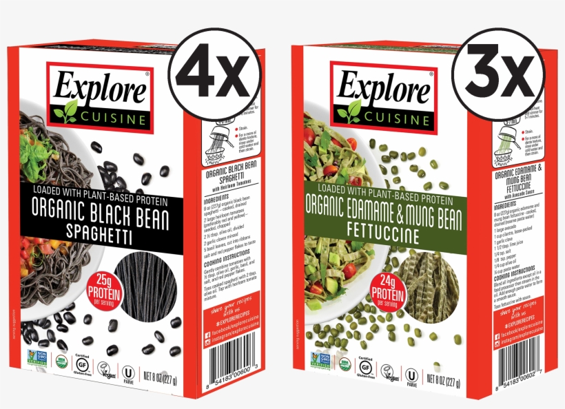 Best Seller Bonus Pack - Explore Cuisine Organic Edamame & Mung Bean Fettuccine, transparent png download