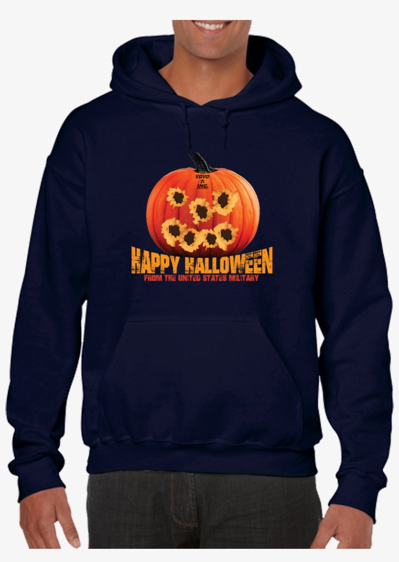 Tactical Halloween Pumpkin Bullet Hole Carving Pullover - Sweatshirt, transparent png download