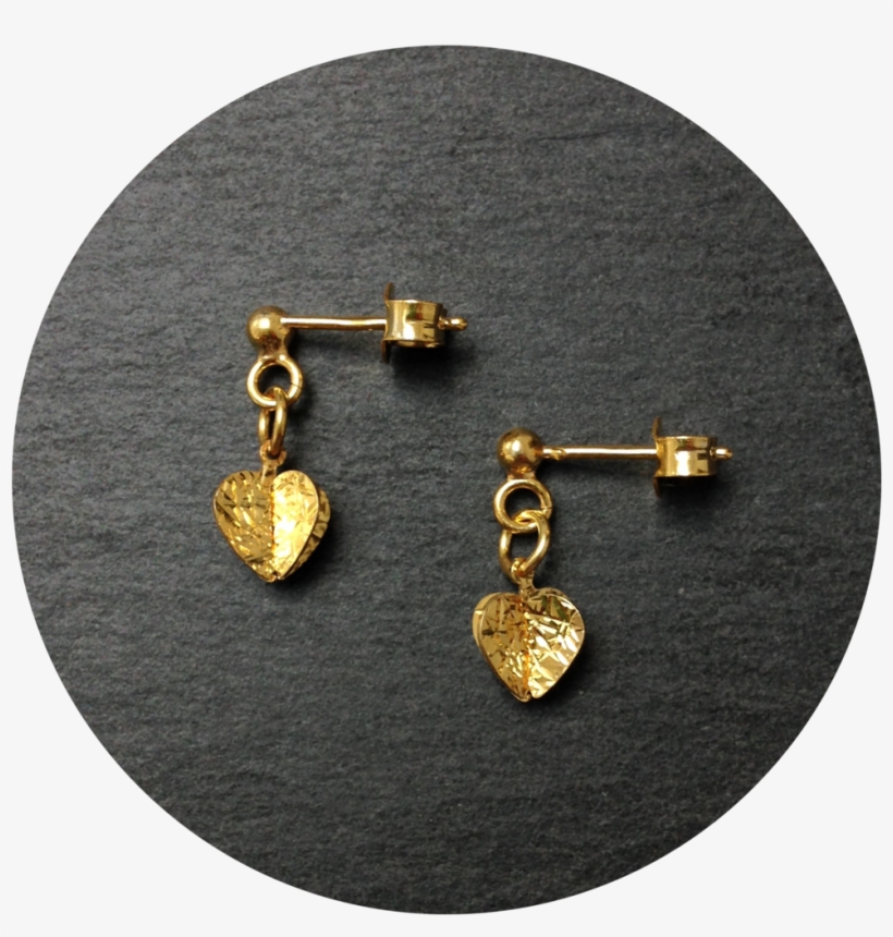 Goldhearts - Earrings, transparent png download