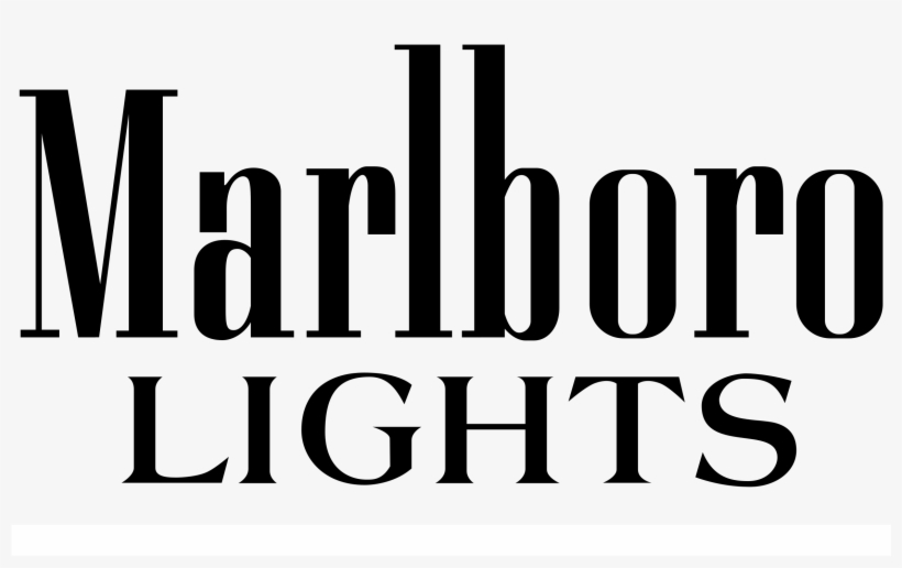 Marlboro Lights Logo Black And White - Marlboro, transparent png download