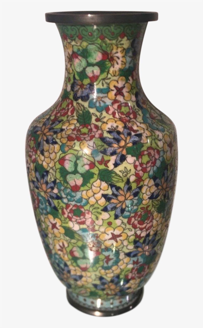 Unusual Antique Chinese Cloisonné Flower Vase On Chairish - Porcelain, transparent png download