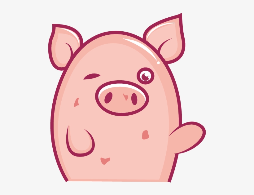Cute Pig Sticker - Illustration, transparent png download