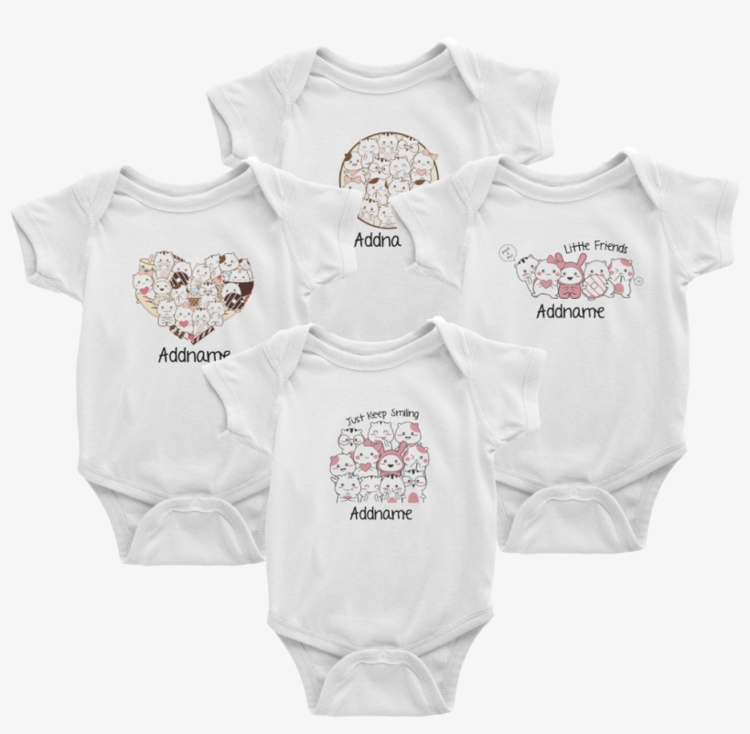 Baby Romper Cute Animal Friends - Girl, transparent png download