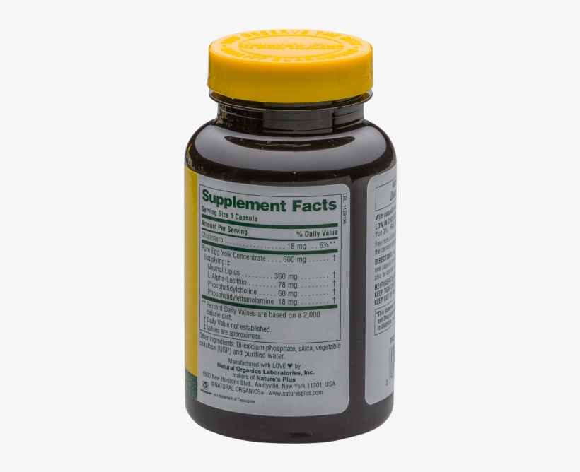 Nature's Plus Egg Yolk Lecithin - Bottle, transparent png download