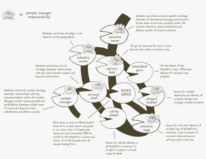 The Peoplefirm Lily Pad Career Development Model - Lily Pad Model, transparent png download