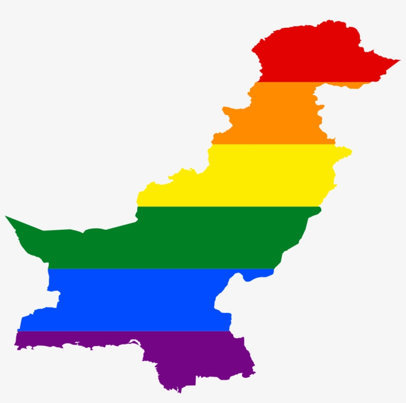 Lgbt Flag Map Of Pakistan - Lgbt Pakistan Flag, transparent png download