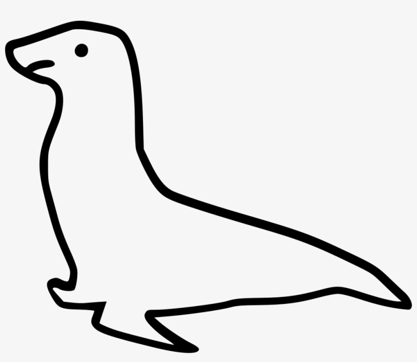 Seal Drawing Sea Dog - Line Art, transparent png download
