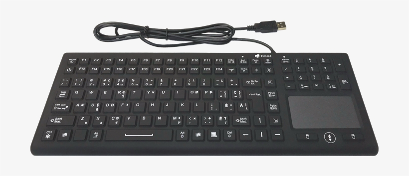 Industrial Silicone Keyboard With Integrated Mouse - Computer Keyboard, transparent png download
