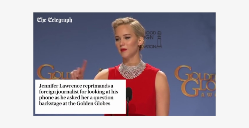 Polémico Video De Jennifer Lawrence - Public Speaking, transparent png download