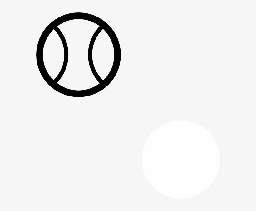 Graphic Freeuse Library Tennis Clip Art At Clker Com - Simple Ball Clipart Black And White, transparent png download