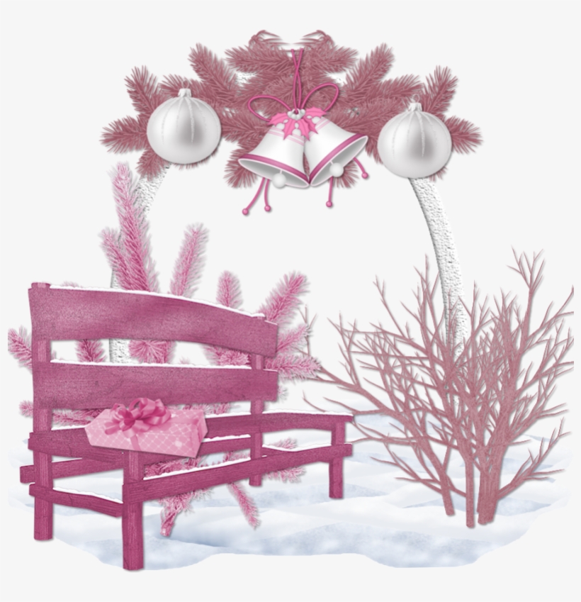 Cluster Christmas In Pink - Snow, transparent png download