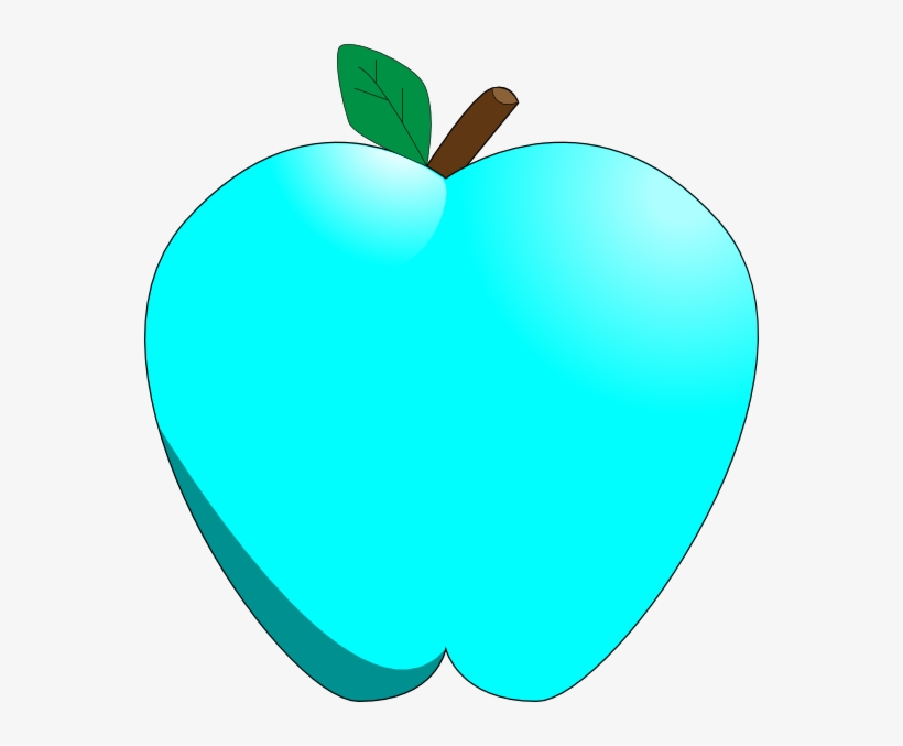 Blue Apple Svg Clip Arts 558 X 597 Px, transparent png download