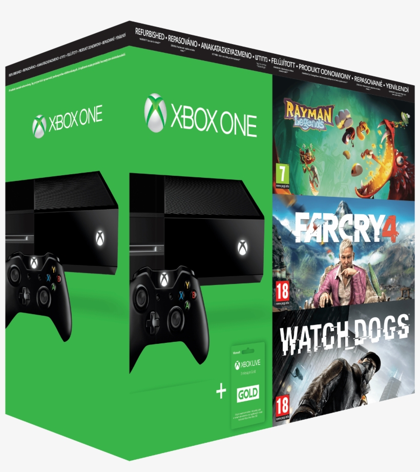 Xbox One Refurbished Z Dyskiem 500gb I Grami Far Cry, transparent png download