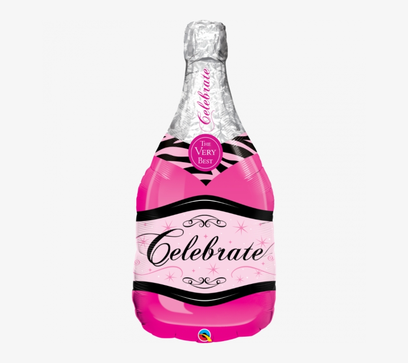 Celebrate Champagne Bottle Balloon - Champagne Bottle Balloon, transparent png download