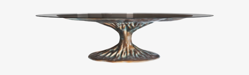 Bonsai Dining Table With Base Finished In Bronze Color - Coffee Table, transparent png download