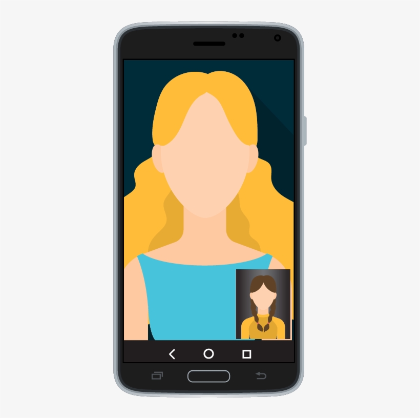 A Sample Whatsapp Call Between Two People On A Smartphone - Iphone, transparent png download