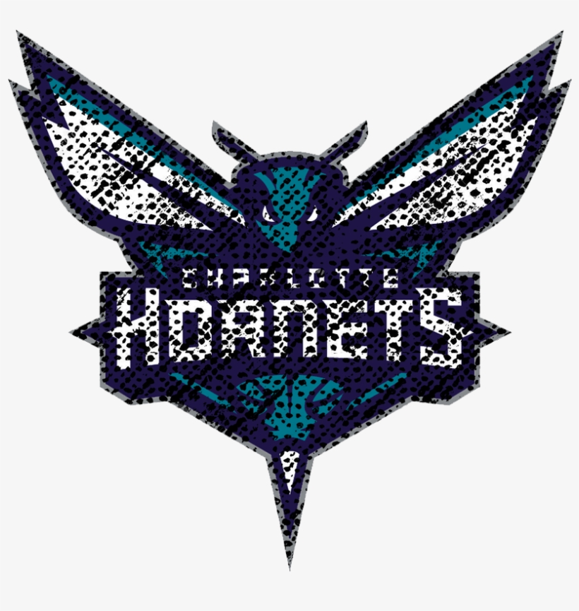 Charlotte Hornets 2015-pres Primary Logo Distressed - Charlotte Hornets Hd Logo, transparent png download