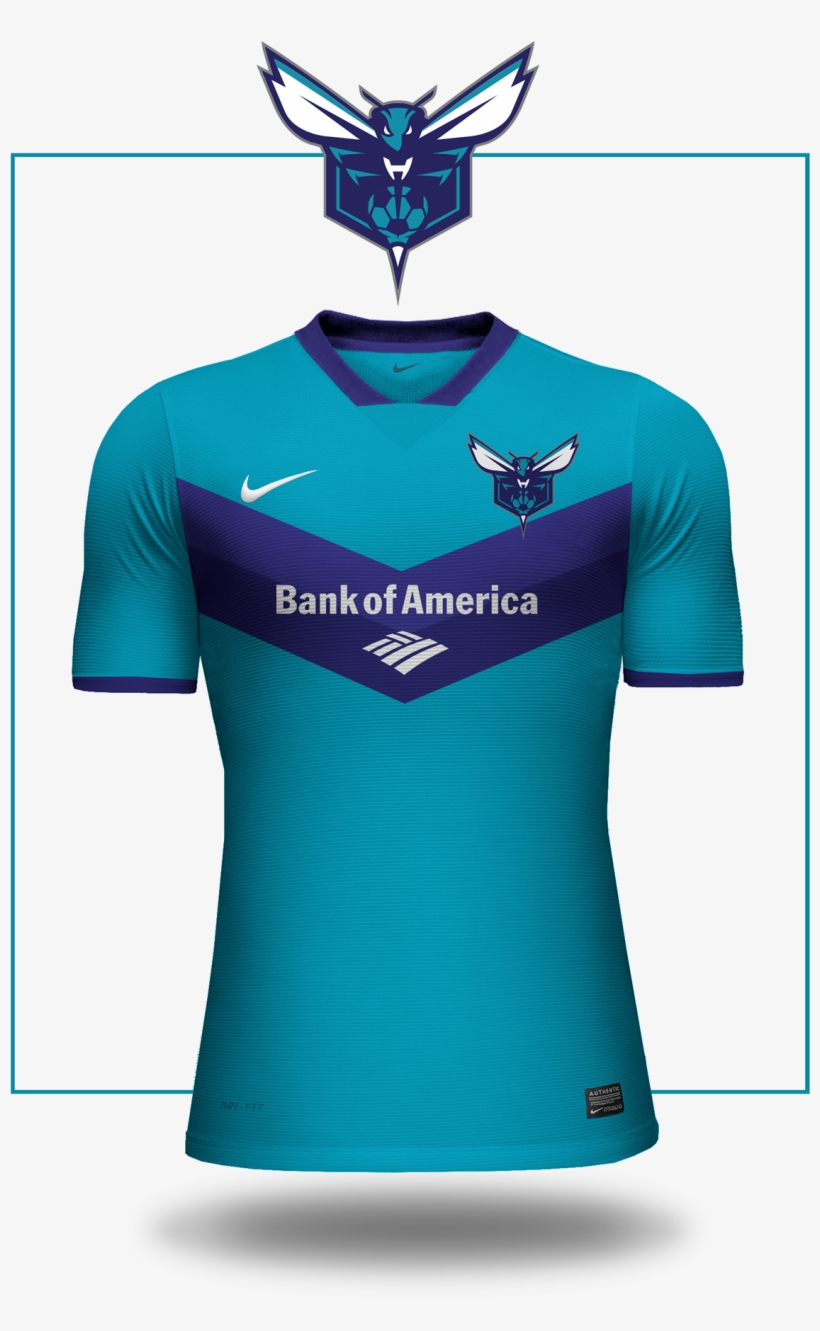Charlotte Hornets Sponsored By Bank Of America - Charlotte Hornets, transparent png download