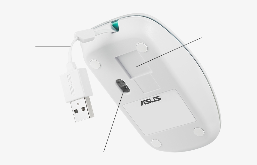 70cm-long Cable Retracts Inside The Mouse Body - Mouse, transparent png download