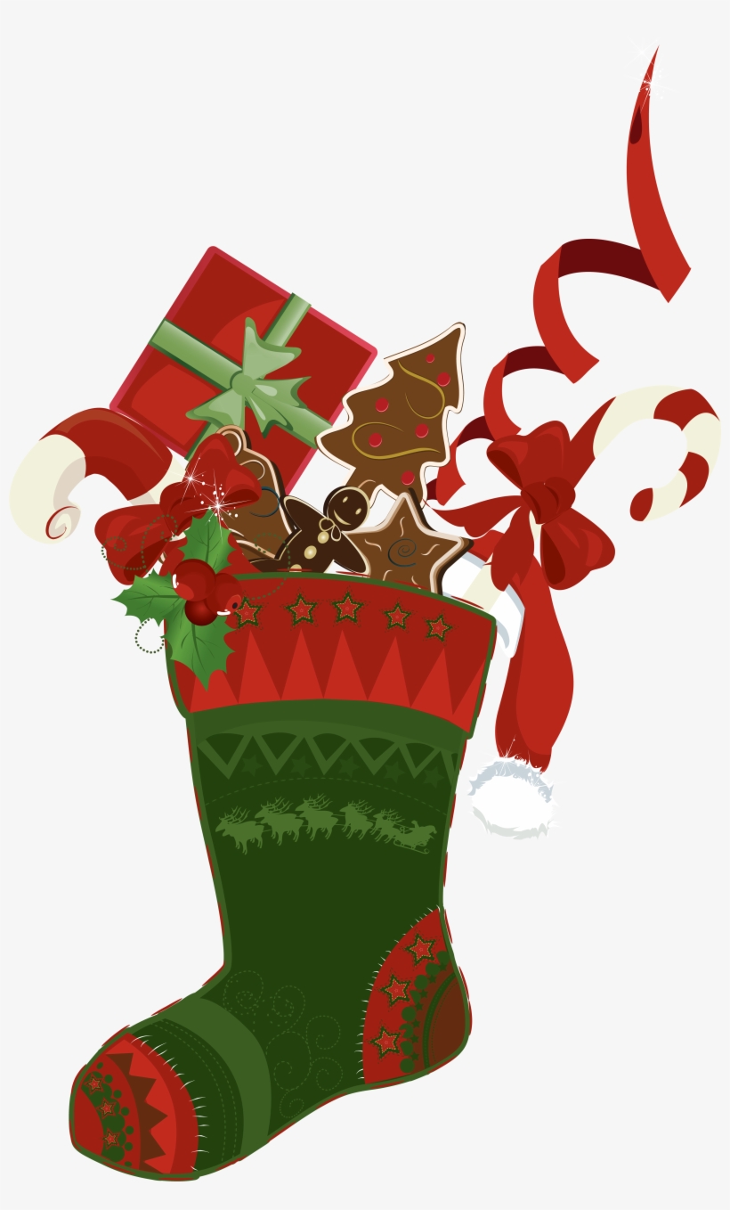 Stockings Decoration Christmas Drawing Free Hd Image - Новогодний Сапожок Пнг, transparent png download