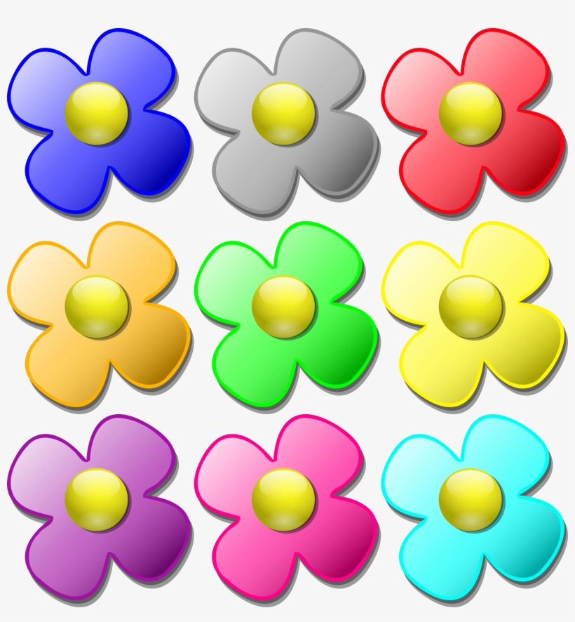 Clipart - Game Marbles - Flowers, transparent png download