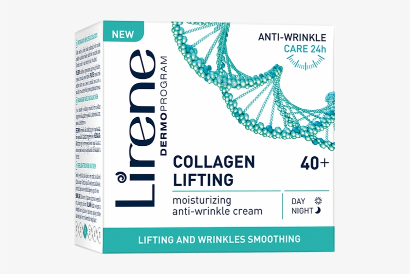 Collagen Lifting Moisturizing Anti-wrinkle Creamday - Krem Lirene 40, transparent png download