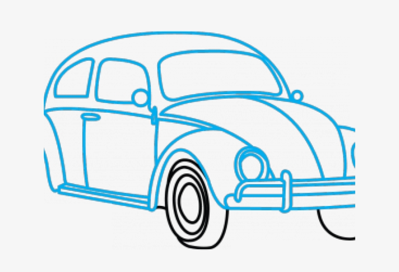 Volkswagen Clipart Car Drawing - Antique Car, transparent png download